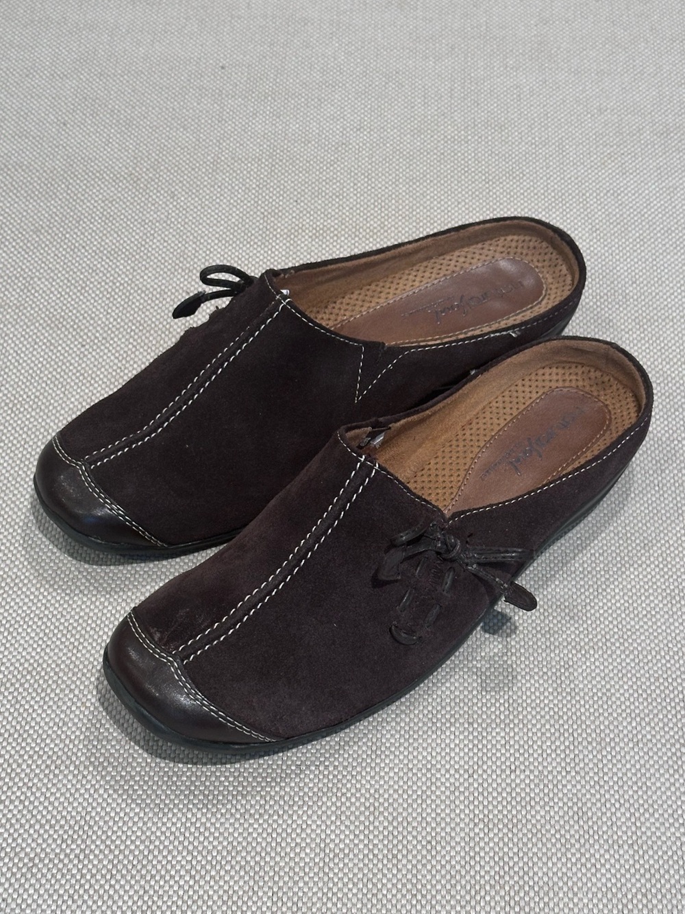 NATURAL SOUL size 8.5 Naturalizer Suede Brown Slip-On Leather Comfort Loafer NEW - Picture 2 of 9